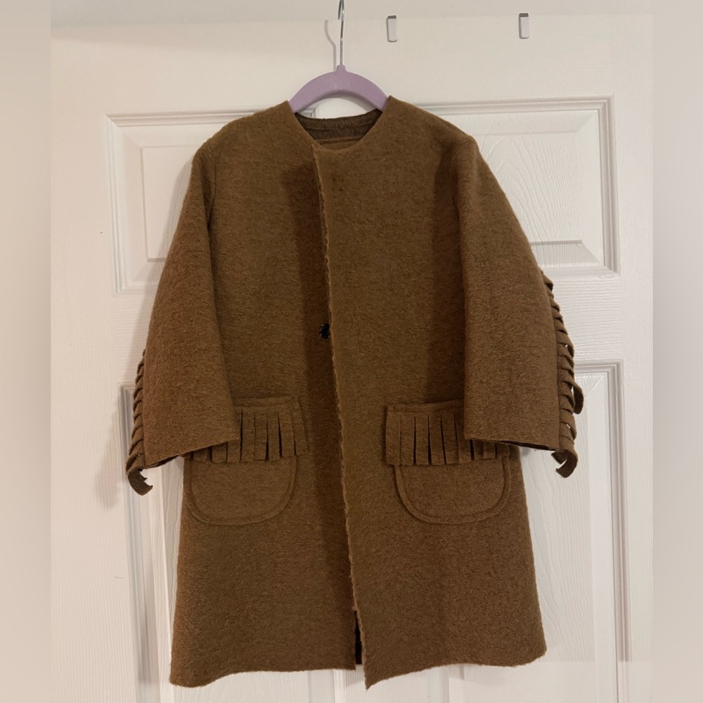 TAGO - Luxury kids’ wool ruffles vest - 100 cm